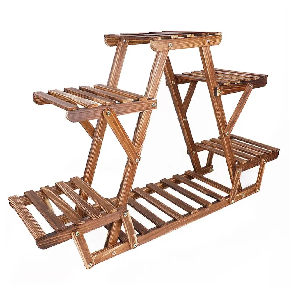 Wooden 6-Tier Plant Stand Indoor Outdoor