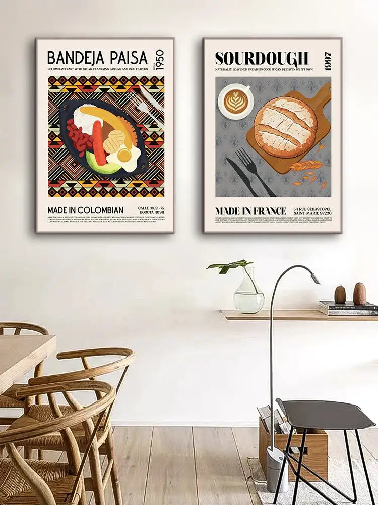 World Cuisine Canvas Print Decor