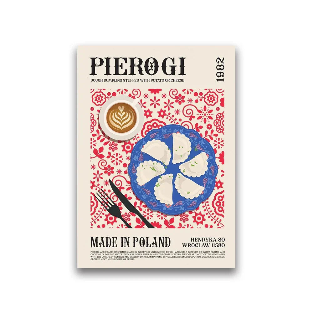 DecorBites™ "World Cuisine Canvas Print for Home Decor"