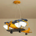 Yellow & blue airplane bluetooth speaker lamp kids room chandelier