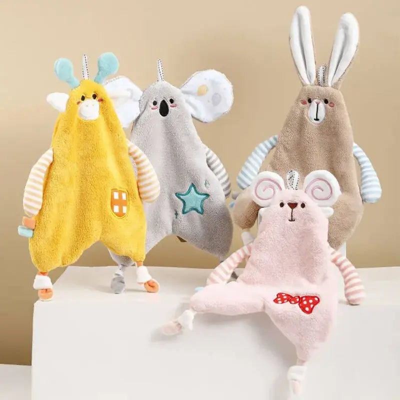 Yellow giraffe cartoon animals hand towel for bathroom and kitchen