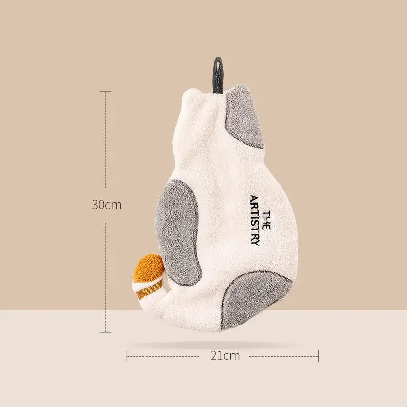 Yellow giraffe cartoon animals hand towel for bathroom and kitchen