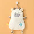 Yellow giraffe cartoon animals hand towel for bathroom and kitchen