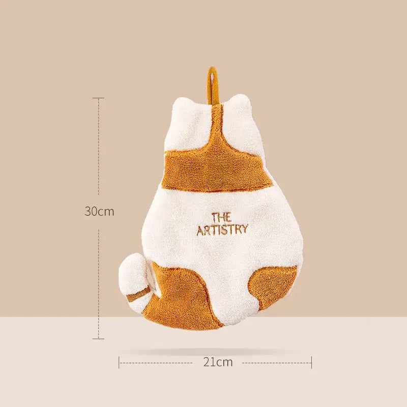 Yellow giraffe cartoon animals hand towel for bathroom and kitchen