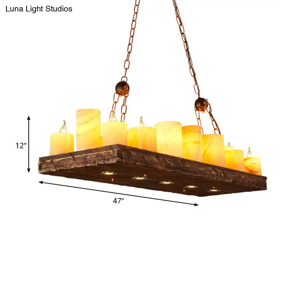 Yellow Restaurant Pendant Lighting Wood