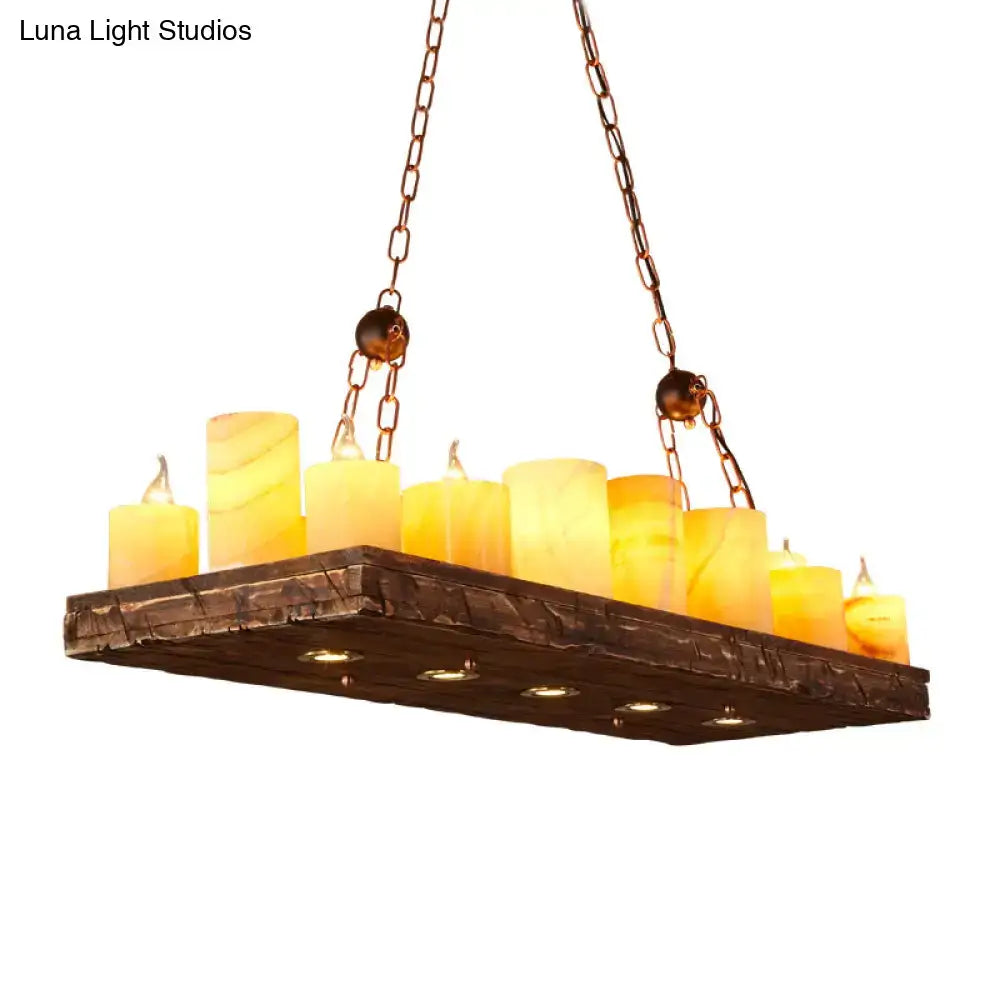 Yellow Restaurant Pendant Lighting Wood