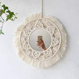 Boho Macrame Round Mirror Decorative Mirrors