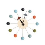 Quiet Round Ball Wood Wall Clock Home Decor