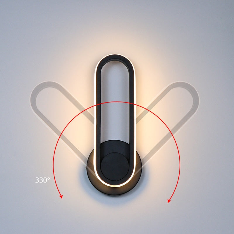 Bedroom Bedside Wall Light 330° Rotatable