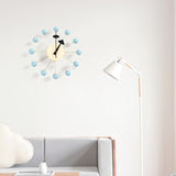 Quiet Round Ball Wood Wall Clock Home Decor