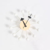 Quiet Round Ball Wood Wall Clock Home Decor