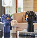 Nordic Minimalist Resin Figurines Cute Butterfly Boy Sculpture