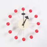 Quiet Round Ball Wood Wall Clock Home Decor