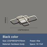 Smart Home Alexa Rectangle Aluminum Modern Led Ceiling Lights