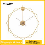 Iron Art Large Clock Simple European Mute Wall Clocks