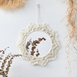 Boho Macrame Round Mirror Decorative Mirrors