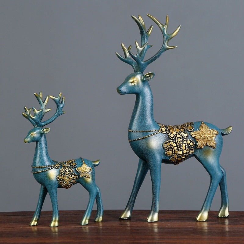 Nordic Home Decoration Deer Head Resin Statue Figurine