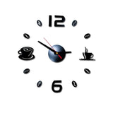 Digital Wall Clock Sticker Modern Design DIY Kitchen