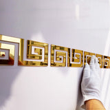 10Pc Acrylic with Adhesive Wall Decor Sticker Mirror for Living Room