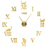2022 New 3D Roman Numeral Acrylic Mirror Wall Clock