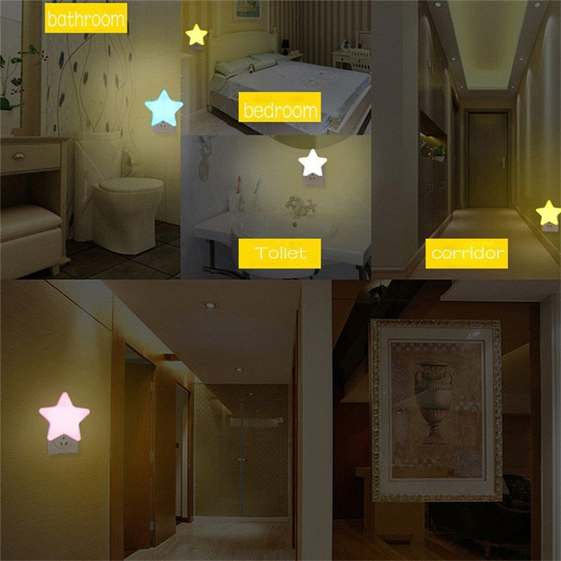Star Shape Lamp LED Night Lights Bedside Wall Lamp