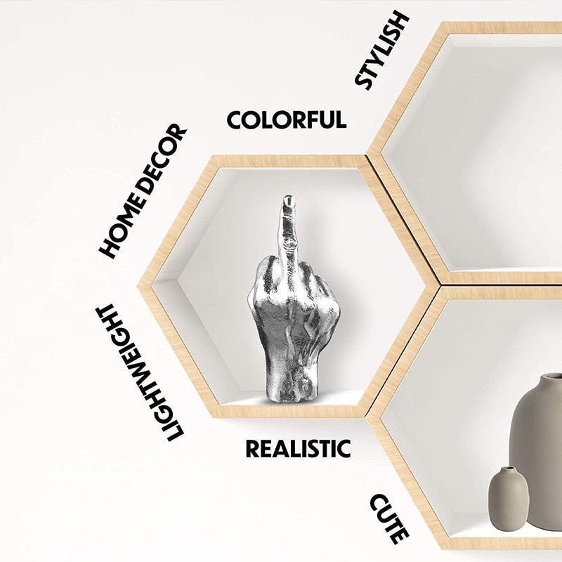 Personalized Middle Finger Statue Ornament Home Desk