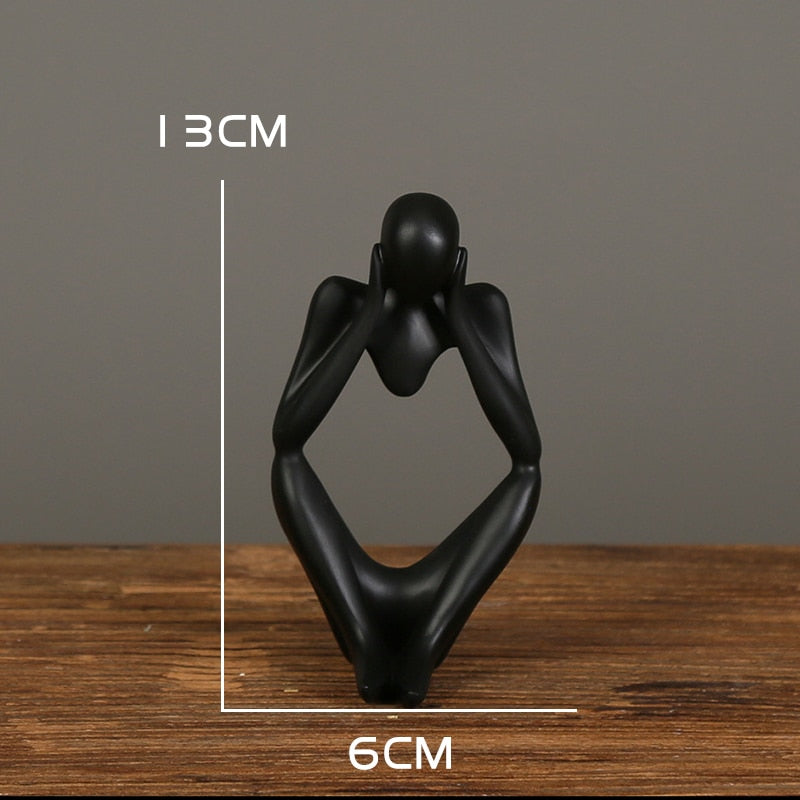 Nordic Art Abstract Thinker Statue Modern European Style