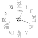 2022 New 3D Roman Numeral Acrylic Mirror Wall Clock