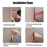 1 Roll Mirror Wall Sticker Stainless Steel