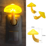 Led Night Light Mushroom Wall Socket Lamp