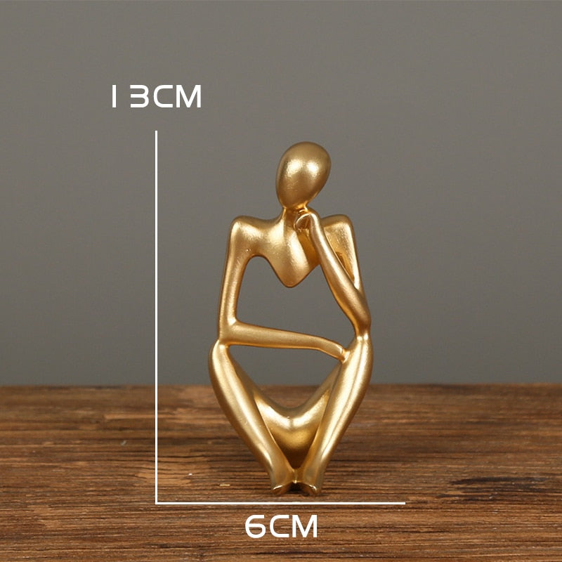 Nordic Art Abstract Thinker Statue Modern European Style