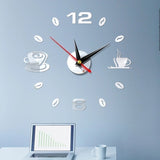 Mini Home Wall Clock 3D DIY Acrylic Mirror Stickers