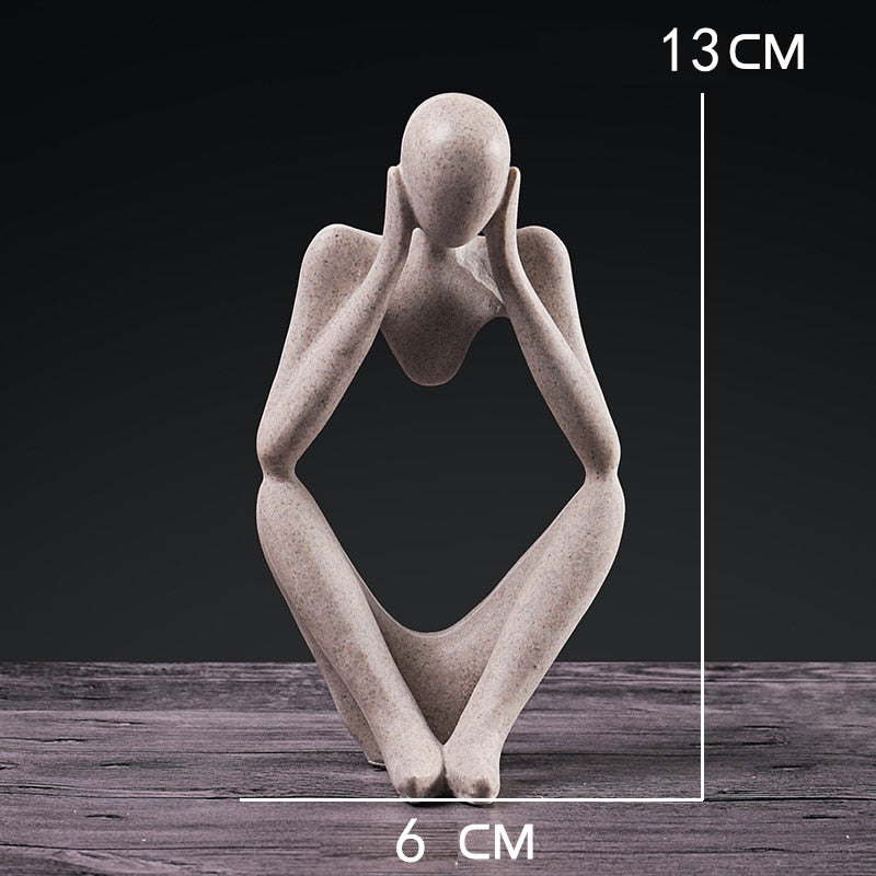 Nordic Art Abstract Thinker Statue Modern European Style
