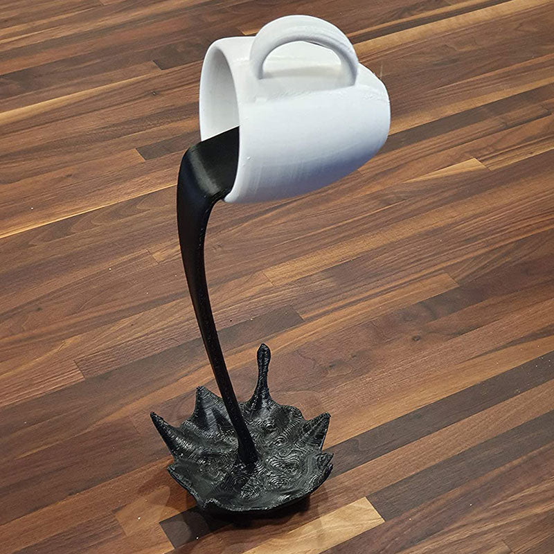 Resin Statues Floating Coffee Cup Art Sculpture Kitchen Home Decor