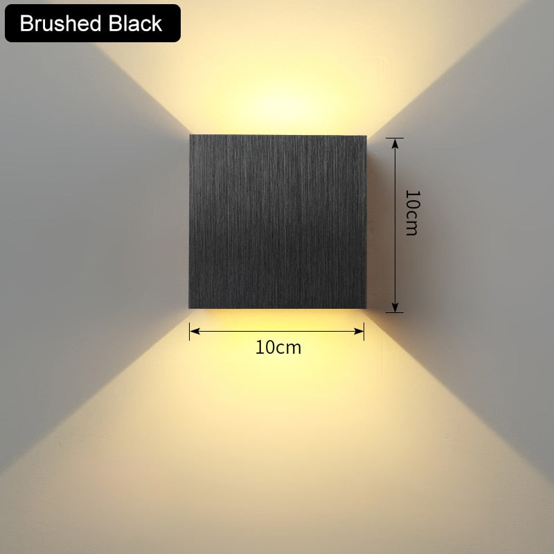 6W Up and Down Wall Lamps gold silver LED Aluminum Wall Light