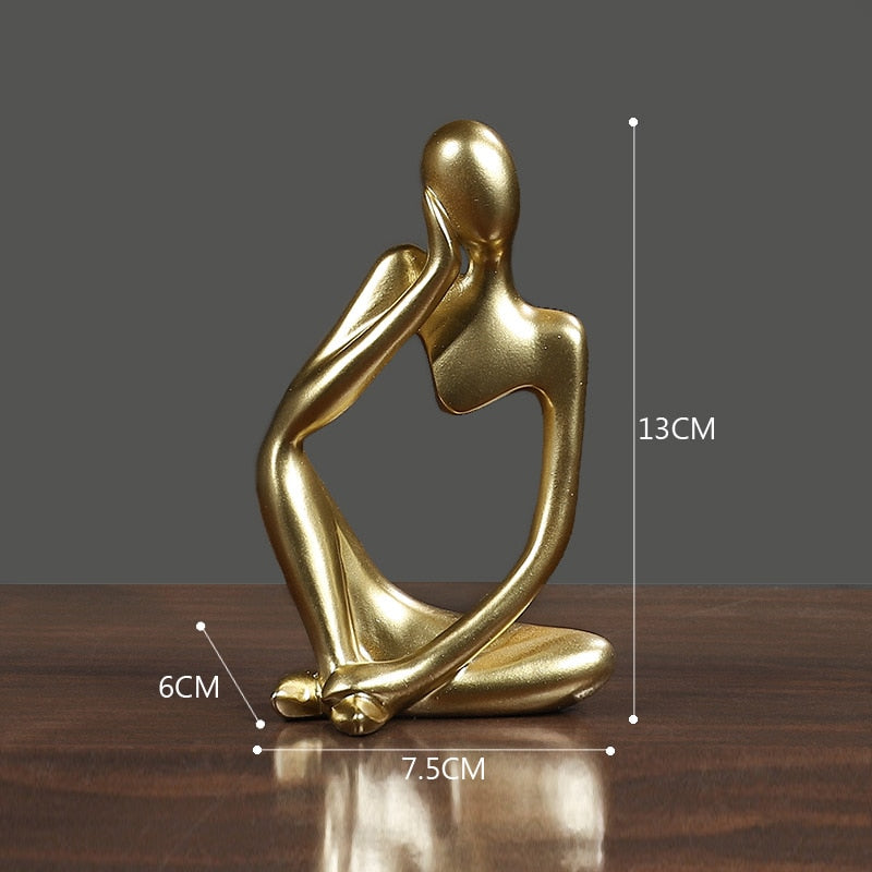 VORMIR Thinker Resin Statue Nordic Abstract Figurine Crafts
