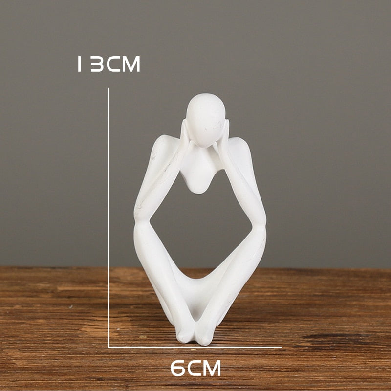 Nordic Art Abstract Thinker Statue Modern European Style
