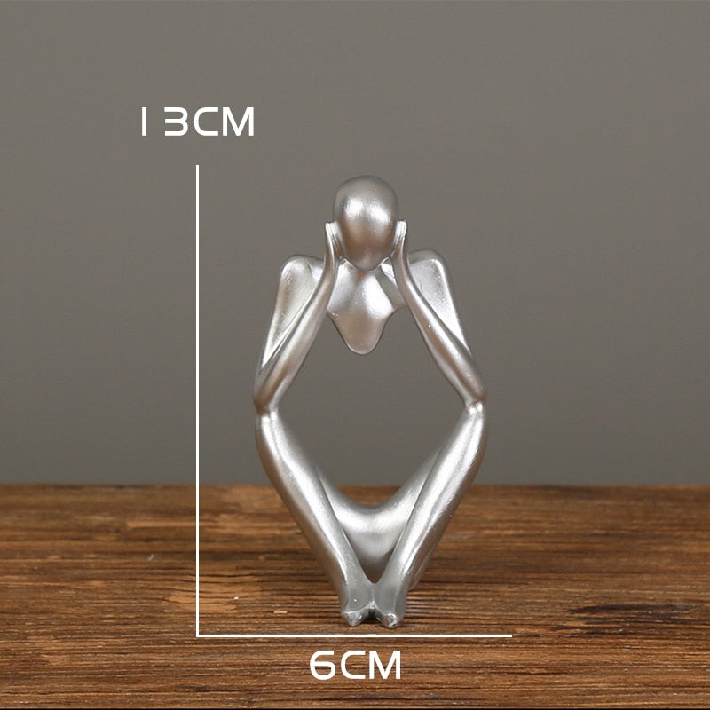 Nordic Art Abstract Thinker Statue Modern European Style