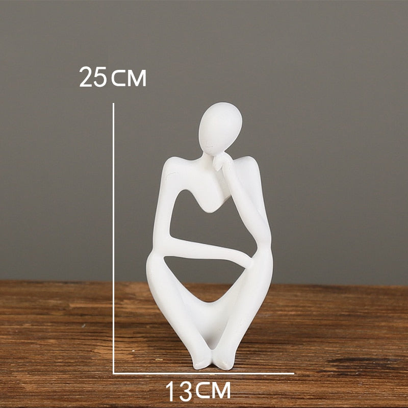 Nordic Art Abstract Thinker Statue Modern European Style