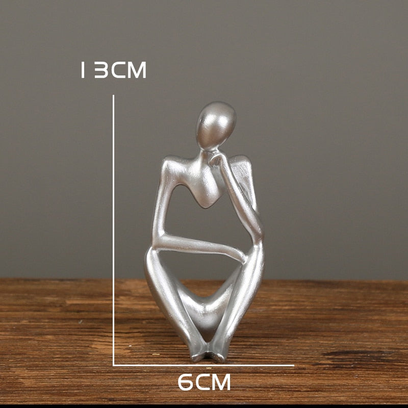 Nordic Art Abstract Thinker Statue Modern European Style