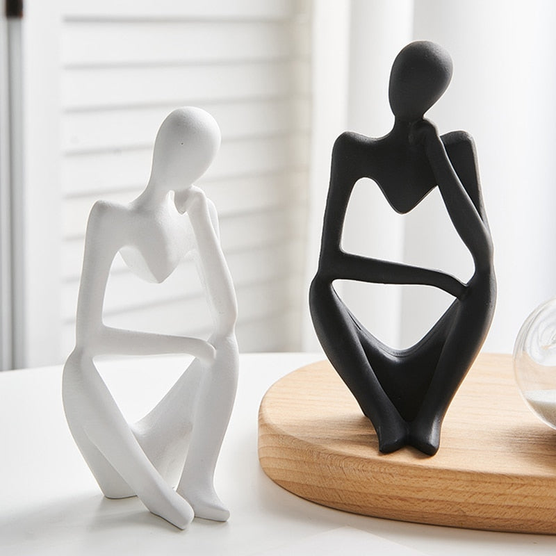 VORMIR Thinker Resin Statue Nordic Abstract Figurine Crafts
