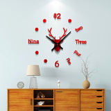Mini Home Wall Clock 3D DIY Acrylic Mirror Stickers