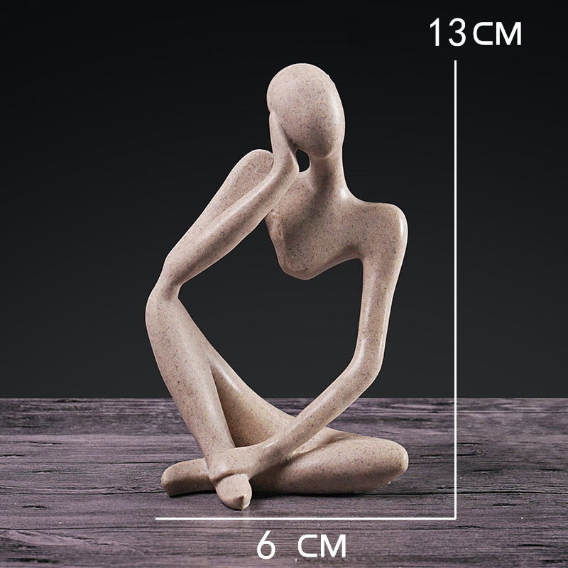 Nordic Art Abstract Thinker Statue Modern European Style