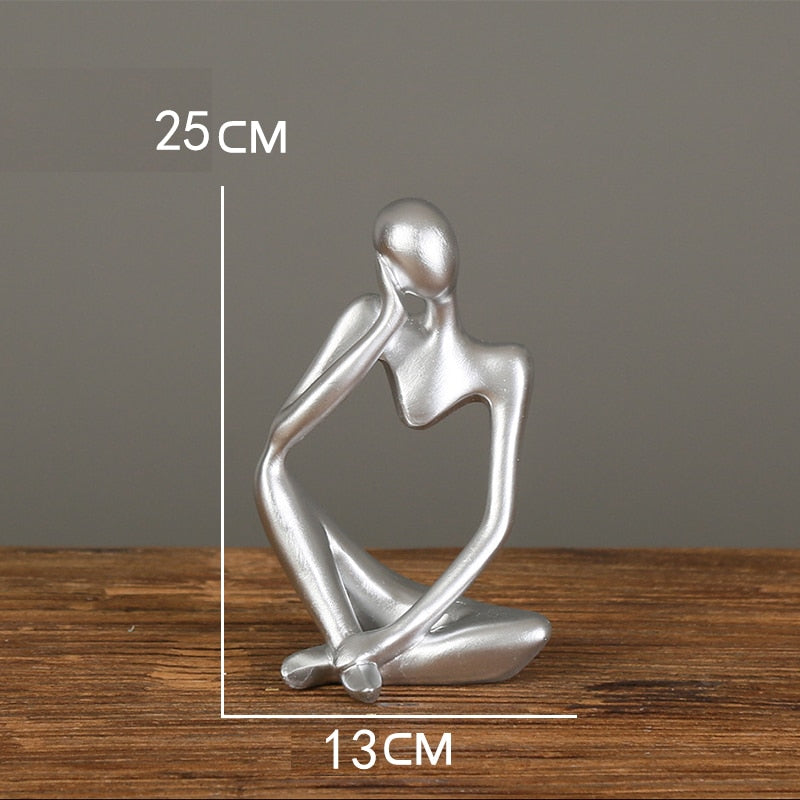 Nordic Art Abstract Thinker Statue Modern European Style