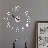 Mini Home Wall Clock 3D DIY Acrylic Mirror Stickers