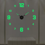 3D Wall Clock Luminous Frameless Wall Clocks DIY
