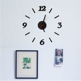 Mini Home Wall Clock 3D DIY Acrylic Mirror Stickers