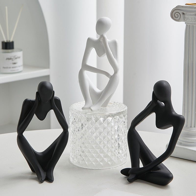 VORMIR Thinker Resin Statue Nordic Abstract Figurine Crafts