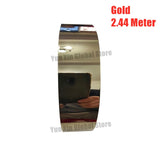 1 Roll Mirror Wall Sticker Stainless Steel
