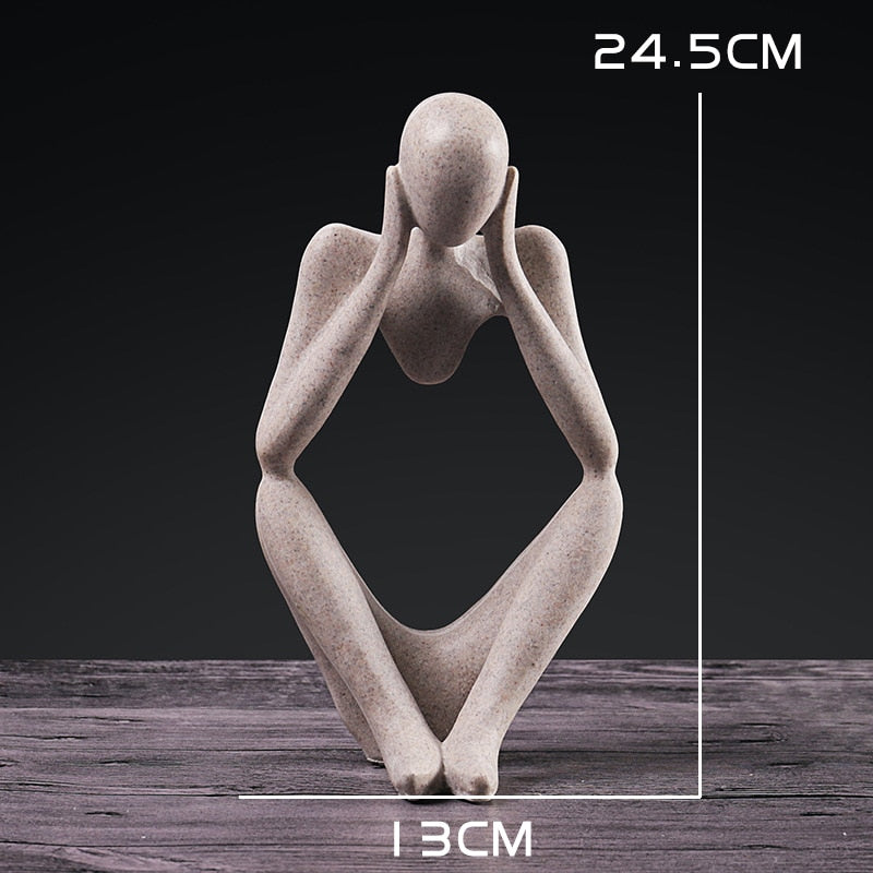 Nordic Art Abstract Thinker Statue Modern European Style